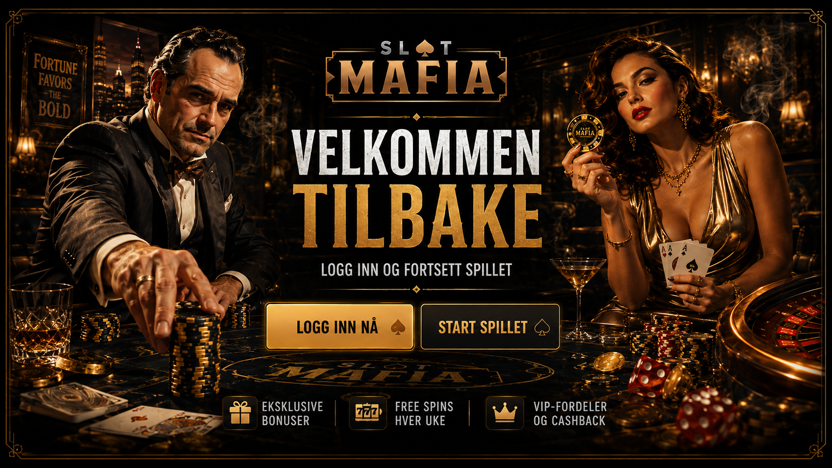 SlotMafia Login og Registrering